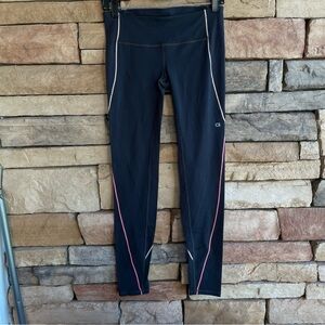 Gap charcoal gray multicolor trim Leggings Women Small EUC